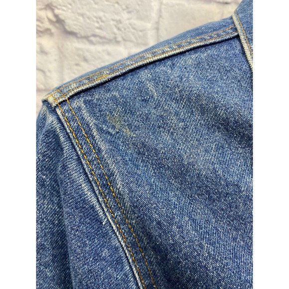 Levi's size 44 western cowboy trucker blanket lining denim jacket made in USA! - Picture 5 of 10